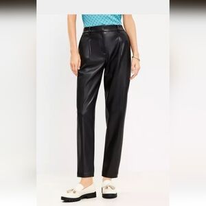 2/$15 LOFT Black Faux Leather Women's Trousers